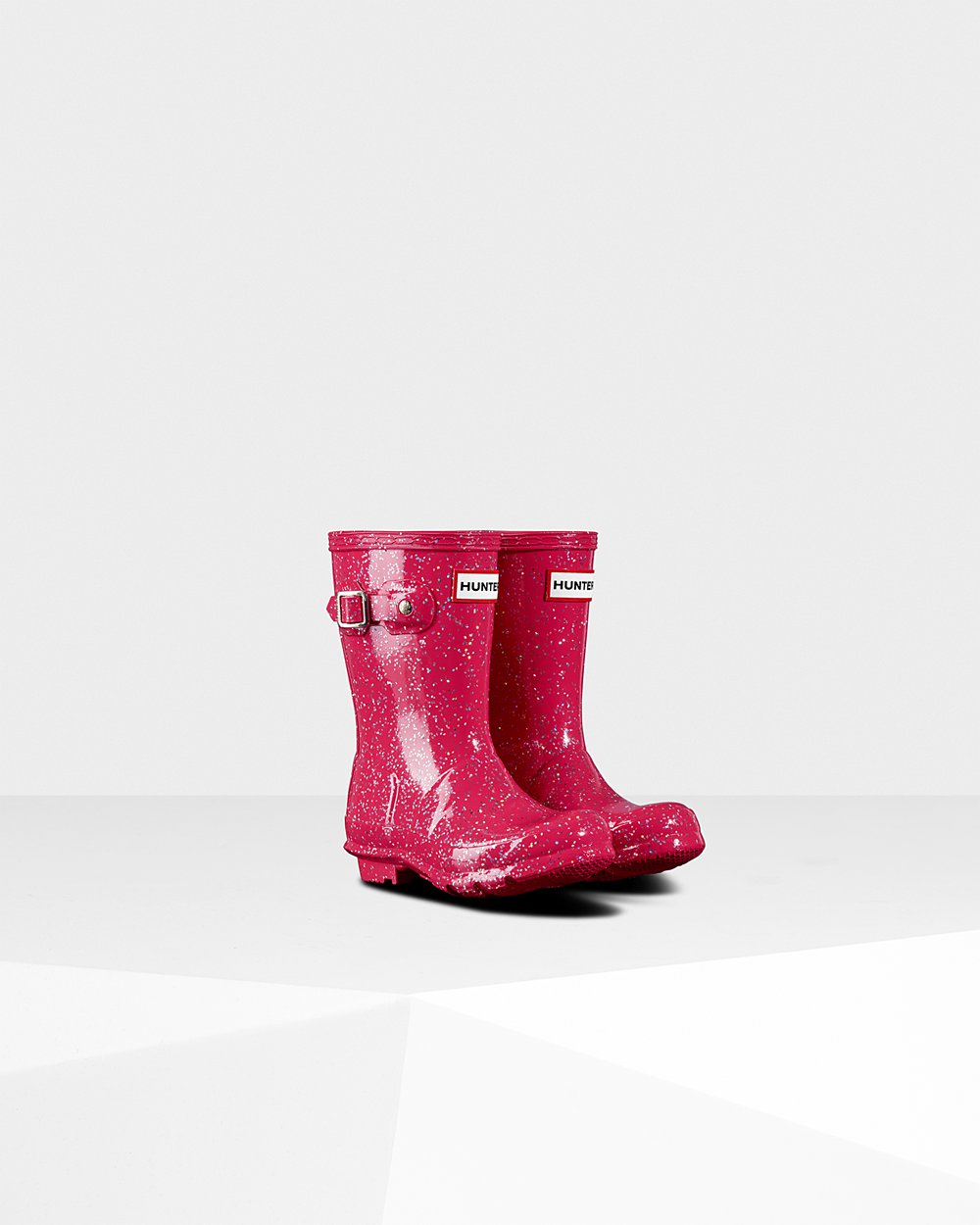 Kids Hunter Original Little Giant Glitter | Rain Boots Pink | NZ-63942-VPWK